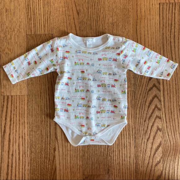 EUC Kissy Kissy All Aboard long sleeved onesie - Picture 2 of 10